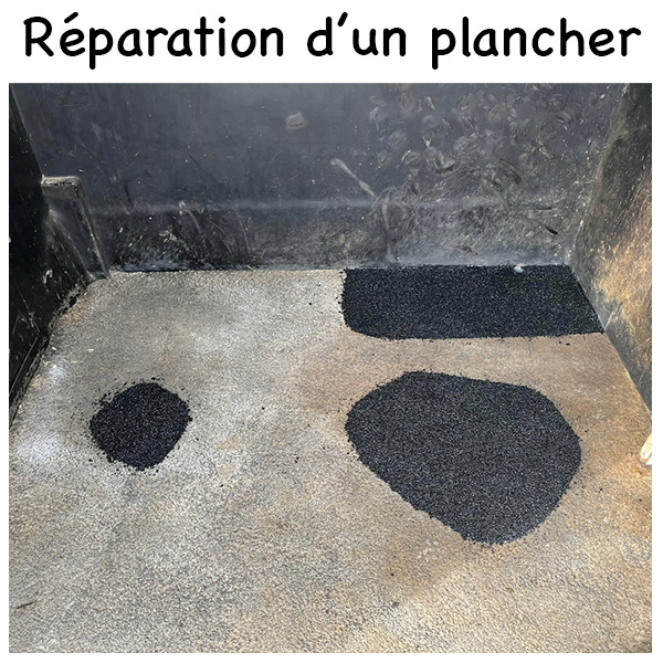 Photo de la réparation d'un plancher de van - étape 6